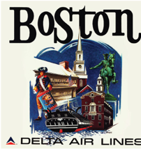 Boston Luggage Sticker