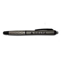 Stylus LED Pen - Gunmetal - Black Logo - Black Ink Thumbnail