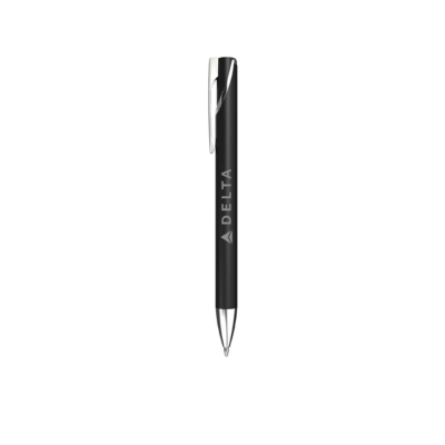 Rubberized Metallic Pen- Black