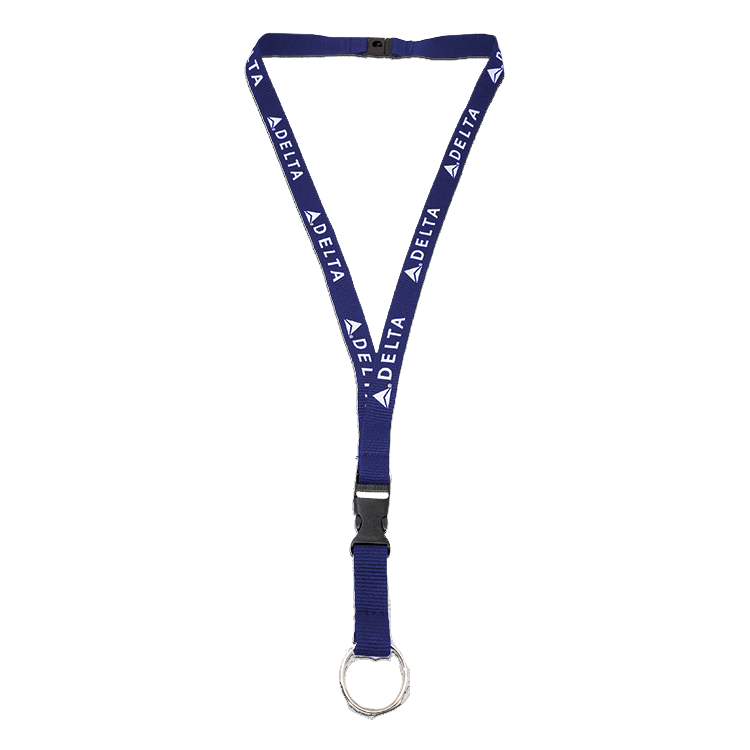 U.S. Navy DEMB in Gold Thread on Removable Clasp Blue Lanyard