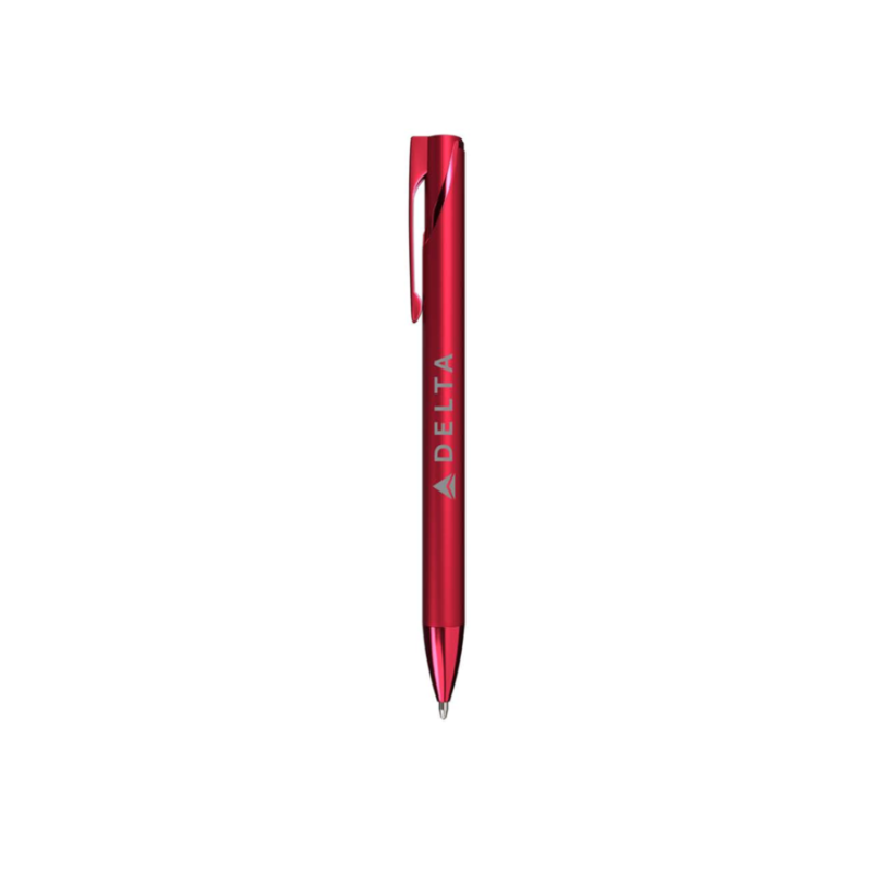 Rubberized Metallic Pen- Red