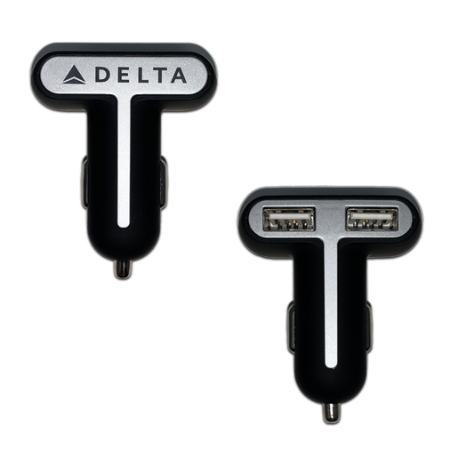 Black & White Dual USB Car Charger