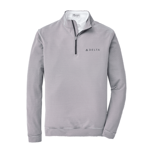 Peter Millar Mini Stripe Stretch 1/4 Zip Pullover