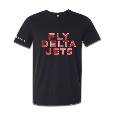 FLY DELTA JETS BLACK T-SHIRT