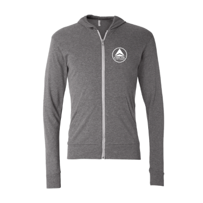 TRI-BLEND GREY ZIP HOODIE