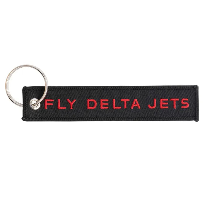 Fly Delta Jets Key Tag - Black